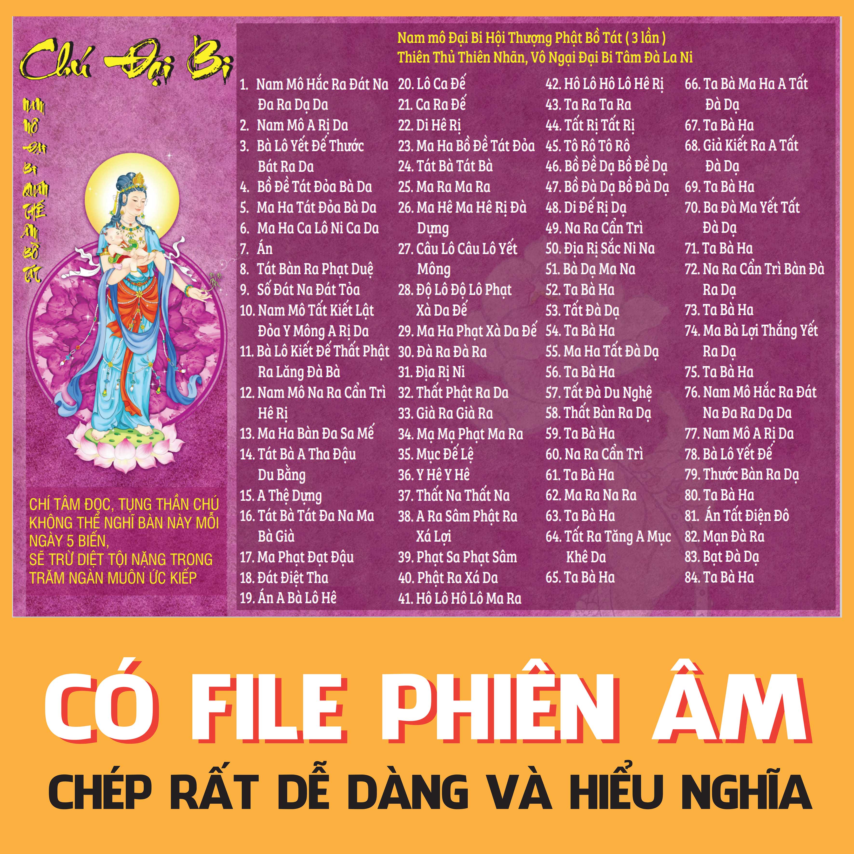 ảnh Phật Chú Đại BI 0047